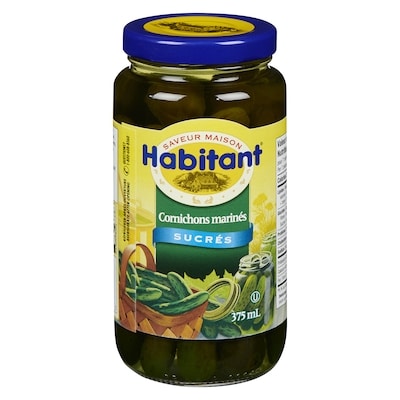 Habitant Cornichons marinés sucrés 375 ml, 1,88 $/100ml