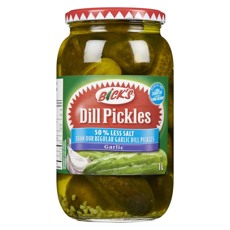 Dill Pickles 50 % Less Salt Garlic