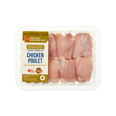 le Choix du Président Hauts de cuisse de poulet refroidi à l’air sans peau format Club Simplement Bon 24,23 $/1kg 10,99 $/1lb