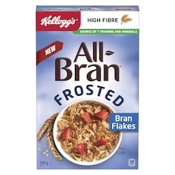 Kelloggs Cereal Frosted Bran Flakes 360 g, $1.39/100g