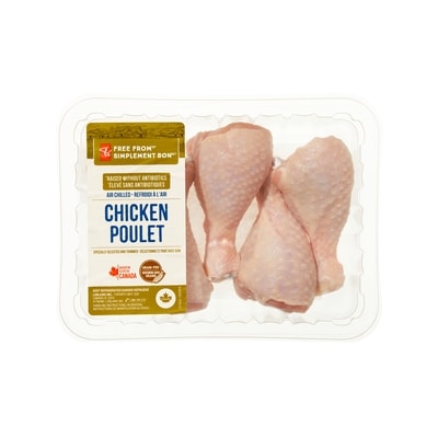 le Choix du Président Pilons de poulet refroid a l'air Simplement Bon, format Club 8,80 $/1kg 3,99 $/1lb