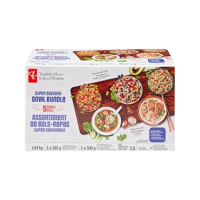 President's Choice Super Savoury Bowl Bundle 5 Pack 1440 g, $1.74/100g