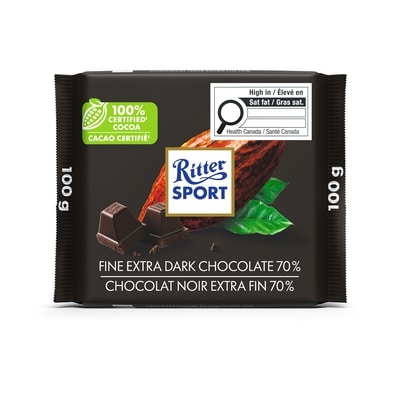 Ritter Sport Fine Extra Dark Chocolate 70% 100 g, $4.00/100g