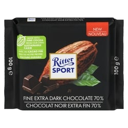 Ritter Sport Fine Extra Dark Chocolate 70% - 100 g | Zehrs