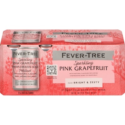 Fever Tree Sparkling Pink Grapefruit 8x150.0 g, $1.00/100g