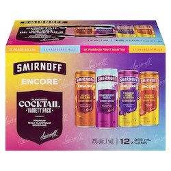 Smirnoff Premium Malt Alcoholic Beverage Flavoured Cocktail Variety Pack (ID required at pick-up) 12x355.0 ml, $0.61/100ml