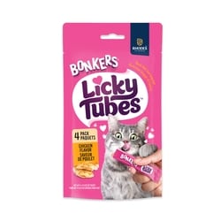 BONKERS Licky Tubes Chicken Flavoured Wet Cat Treats, 4 Pieces 48 g, $5.19/100g