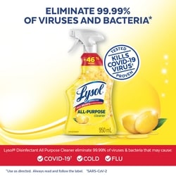 Lysol Disinfectant All-Purpose Cleaner Lemon - 950 ml | Loblaws