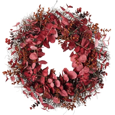 Life at Home Eucalyptus and Vine Wreath - Red 1 ea, $39.00/1ea
