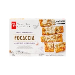 le Choix du Président Focaccia ail et trio de fromages 456 g, 1,32 $/100g
