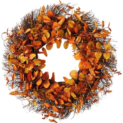 Life at Home Eucalyptus and Vine Wreath - Orange 1 ea, $39.00/1ea