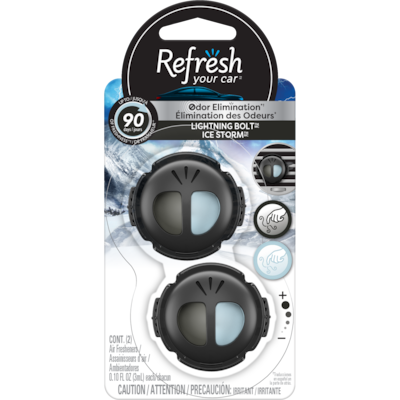 Refresh Your Car Assainisseur d’air (parfum Vif éclair/Blizzard, emballage de 2) 2 ea, 2,50 $/1ch