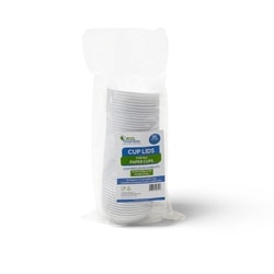 Eco Guard 8 oz White PP Dome Lid for CC&PW Paper Cups, Recyclable 50 ea, $0.05/1ea