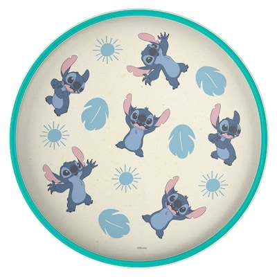 Zak Designs Lilo-Stitch 8in Melamine Bamboo Plate With Rim 1 ea, $9.00/1ea