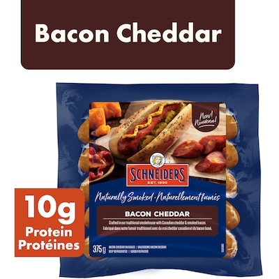 Schneiders Bacon Cheddar Smoked Sausages 375 g, $2.66/100g