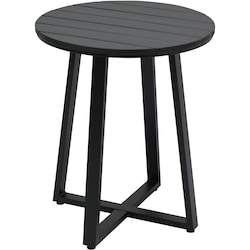 Life at Home Round Slat Top Accent Table - Black 1 ea, $59.00/1ea