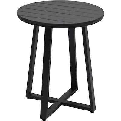 Life at Home Round Slat Top Accent Table - Black 1 ea, $59.00/1ea