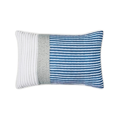 Life at Home Coussin d’extérieur décoratif oblong – rayures marine 1 ea, 19,00 $/1ch