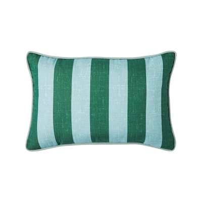 Life at Home Decorative Oblong Patio Cushion - Green Stripes 1 ea, $19.00/1ea