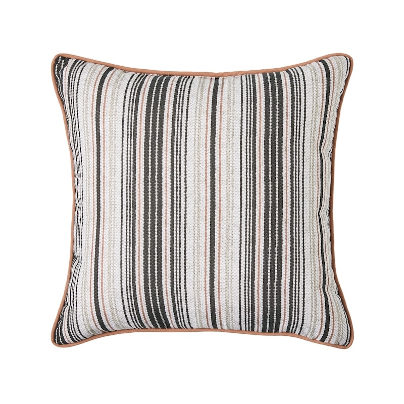 Decorative Patio Cushion - Black Stripe