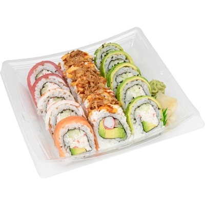 Zenshi Chef Sampler A#1 (Rainbow, Crunchy, Dragon) 15pc (Available after 11am) 408 g, $3.92/100g
