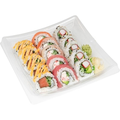 Zenshi Chef Sampler B#1 (Spicy Salmon, Rainbow, Cali) 15pc (Available after 11am) 335 g, $4.18/100g
