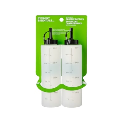 Everyday Essentials Reusable Squeeze Bottles 2 Pack 2 ea, $3.00/1ea
