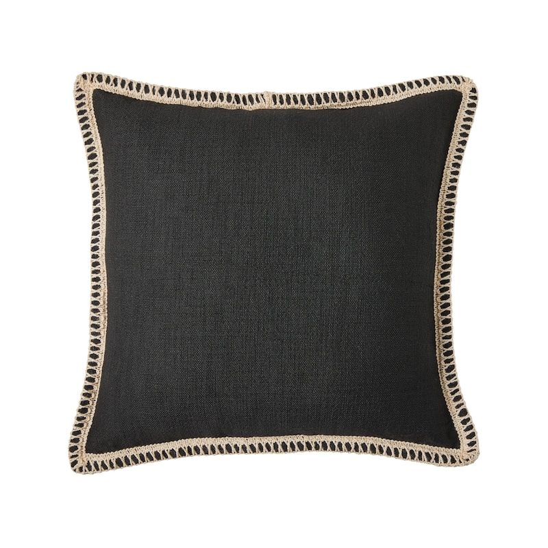 Decorative Patio Cushion - Black 