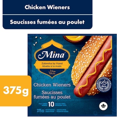Mina Halal Chicken Wieners 375 g, $0.80/100g