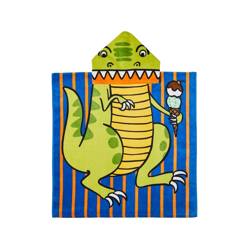 Kids' Hooded Beach Towel - Dinosaur