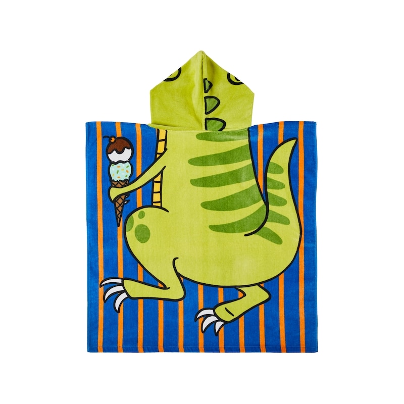 Kids' Hooded Beach Towel - Dinosaur