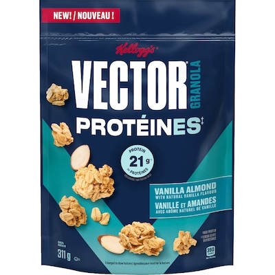 Kelloggs Vector Protein Granola Vanilla Almond 311 g, $1.61/100g