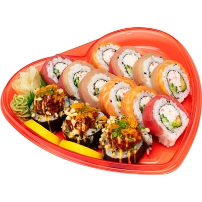 Zenshi Happy Heart Platter #2 (Rainbow Red Rock) 13pc (Available after 11am) 422 g, $5.45/100g