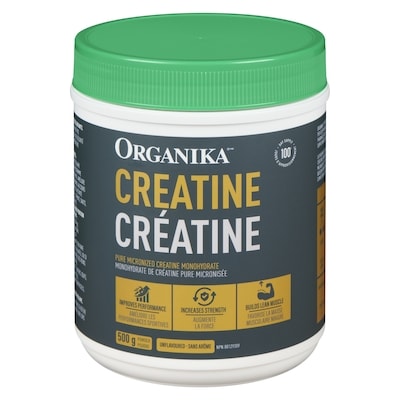 Organika Pure Micronized Creatine Monohydrate Powder Unflavoured 500 g, $9.60/100g