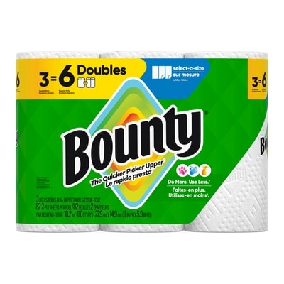 Bounty Essuie-tout Sur mesure, 3 unités 3 ea, 4,00 $/1ch