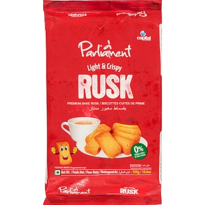 Parliament Premium Bake Rusk Light & Crispy 300 g, $0.66/100g