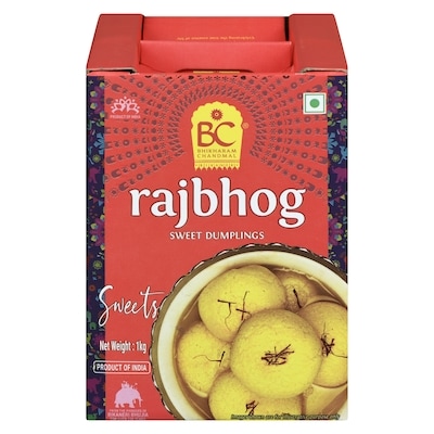 Bhikharam Chandmal Sweet Dumplings Rajbhog 1000 g, $0.50/100g