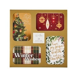 Life at Home Pinwheel Assorted Holiday Cards 24 Pack - Winter Wishes 1 ea, $12.00/1ea