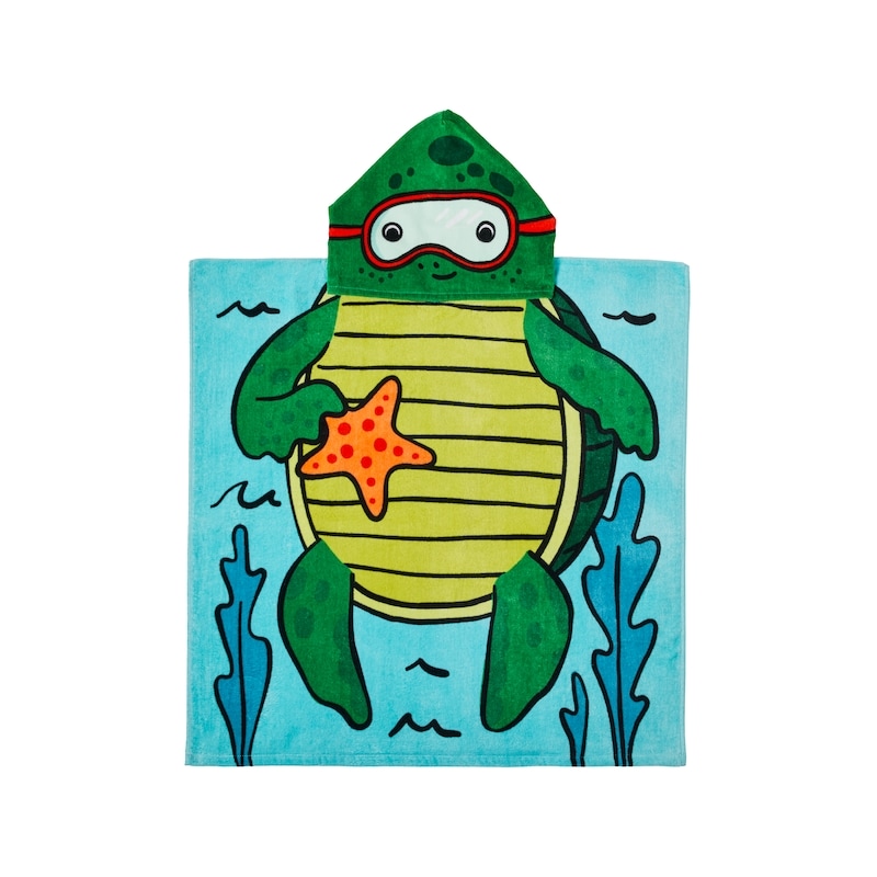 Kids' Hooded Beach Towel - Turtle