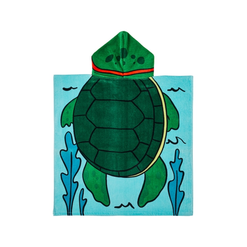 Kids' Hooded Beach Towel - Turtle