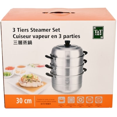 T&T Cuisinière vapeur en 3 parties 30 cm 1 ea, 70,00 $/1ch