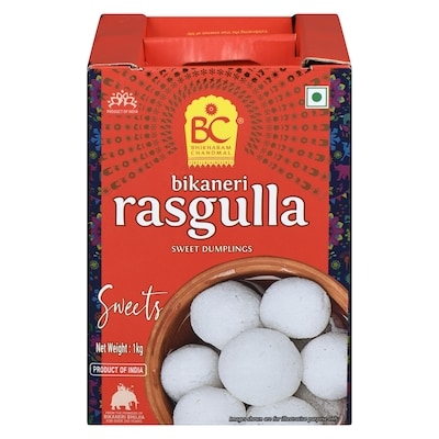 Bhikharam Chandmal Sweet Dumplings Bikaneri Rasgulla 1000 g, $0.50/100g