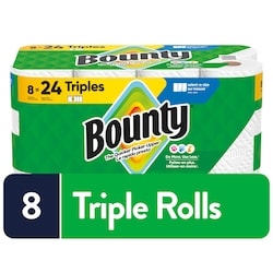 Bounty Select-a-Size Paper Towel, 8 Equal 24 Rolls, 123 Sheets per roll 8 ea, $2.87/1ea