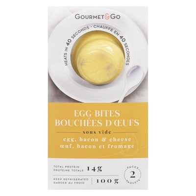 Gourmet & Go Egg Bites Egg, Bacon & Cheese 100 g, $3.00/100g