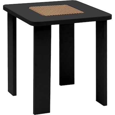 Life at Home Square Rattan Inset Accent Table - Black 1 ea, $69.00/1ea