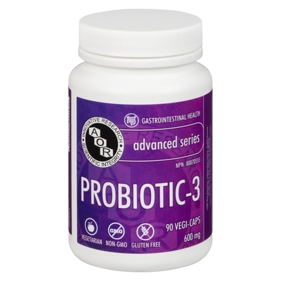 AOR Probiotic-3 600 Mg 90 ea, $0.72/1ea