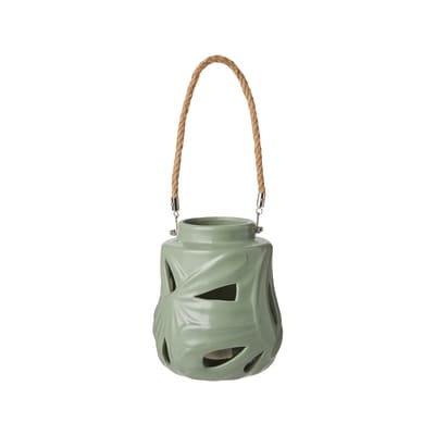 Life at Home LED Ceramic Lantern - Sage 1 ea, $16.00/1ea