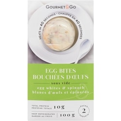 Gourmet & Go Bouchées d'œufs blancs d'œufs et épinards 100 g, 3,00 $/100g