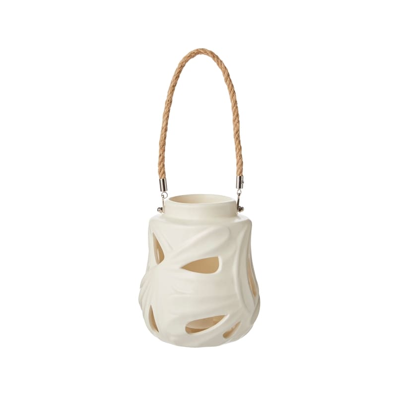 LED Ceramic Lantern - Cream