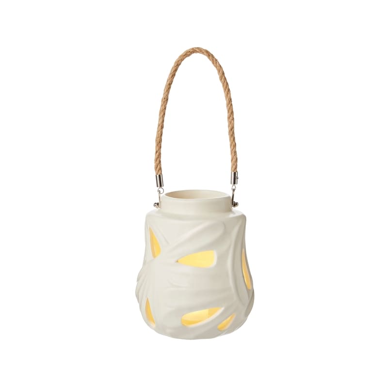 LED Ceramic Lantern - Cream